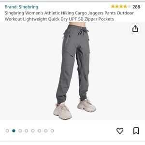 Singbring Women's Athletic Hiking Cargo Joggers Pants